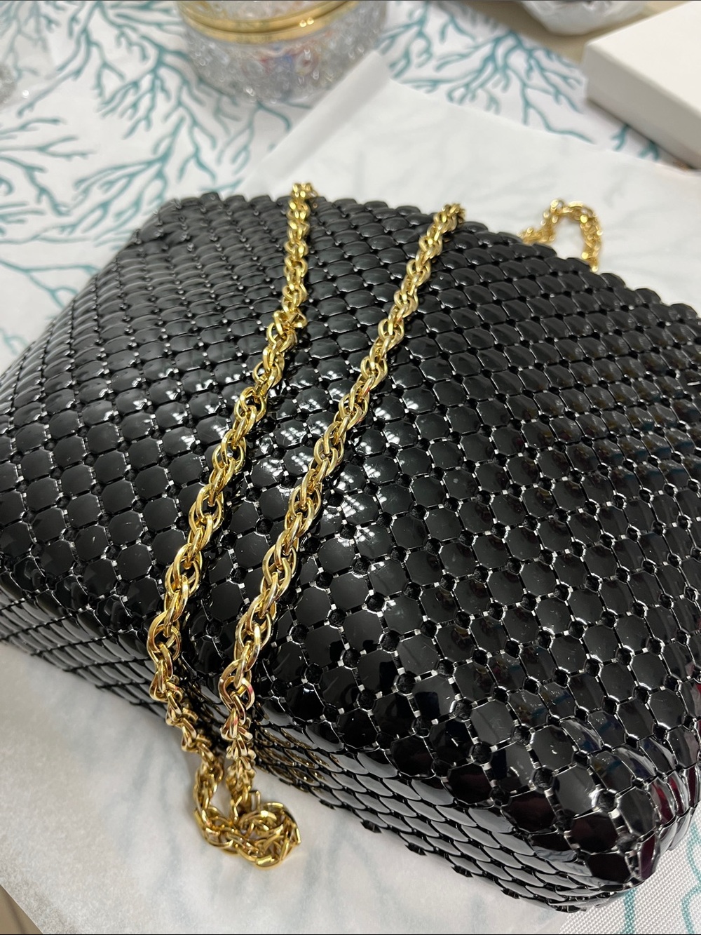 1950’-1960’s Early whiting & Davis Mod Fashion Clutch/Shoulder Bag